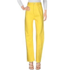 CÉLINE NWT Phoebe Philo Era Yellow Straight Denim Jeans Size 36 / 4 US